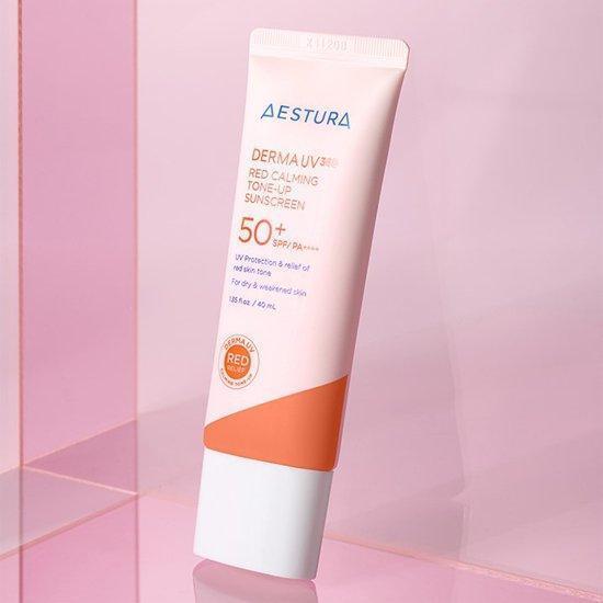[AESTURA] Derma UV 365 Red Calming Tone Up Sunscreen SPF 50+ PA++++ 40ml - Ballagrio