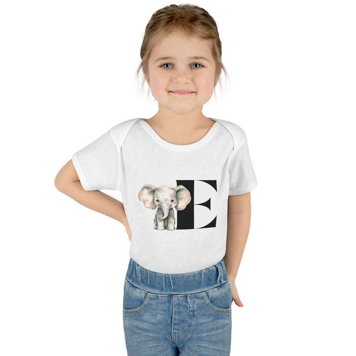 Alphabet Adventures: Letter E - Enormous Elephant Baby Onesie - Whippie's