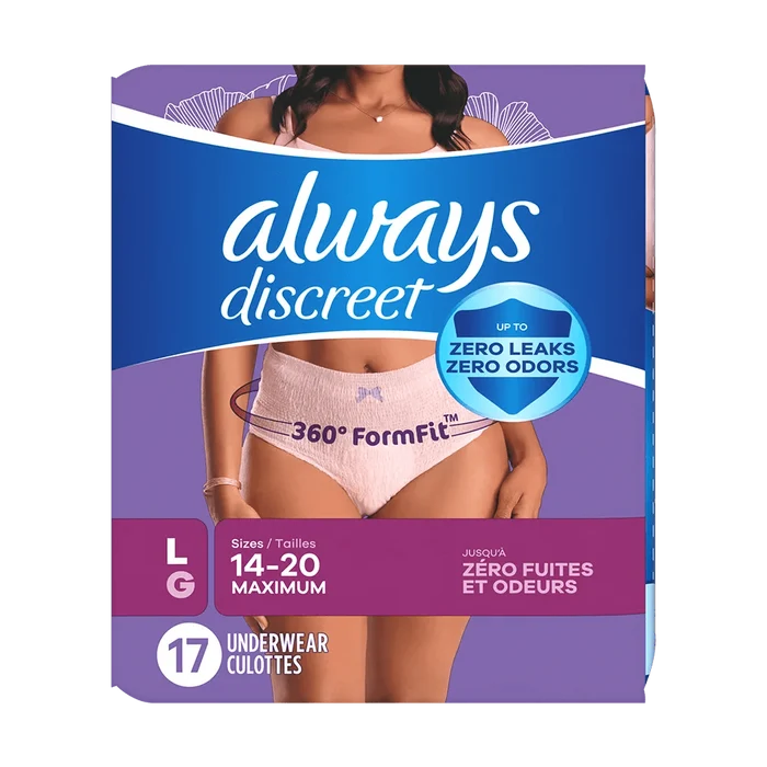 Always Discreet Maximum Protection Underwear for Women - 10037000887574-Pack - LL Medico