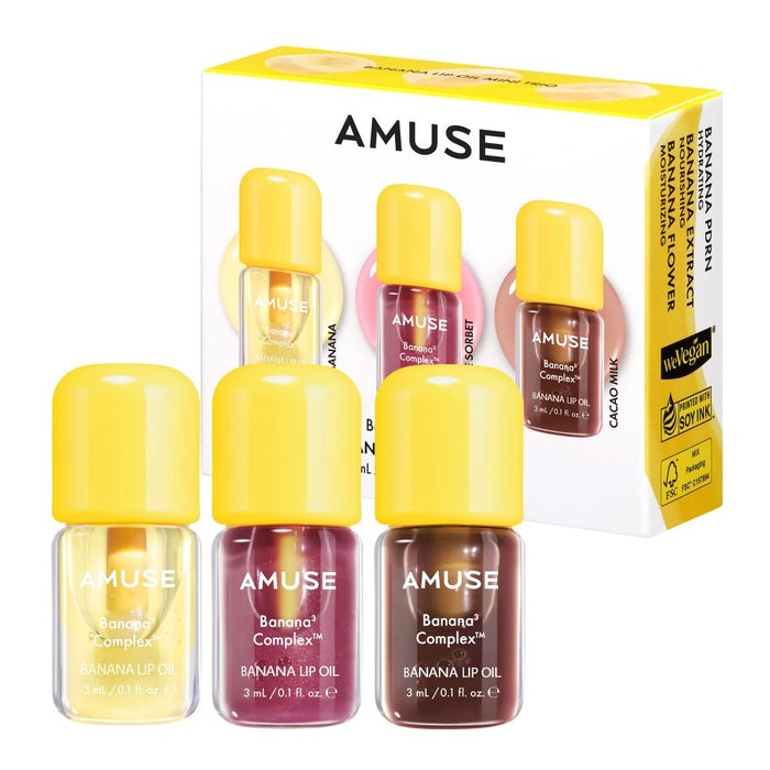 [Amuse] Banana Lip Oil Mini Trio