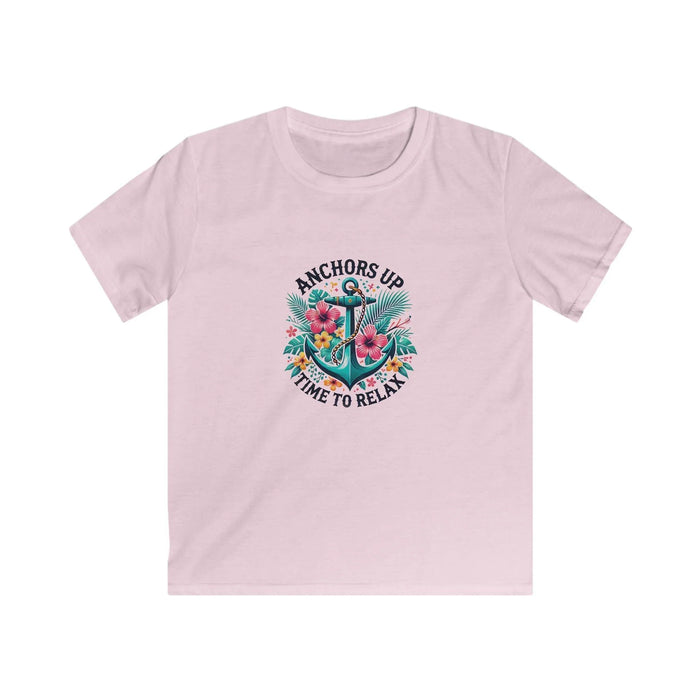 Anchors Up - Time to Relax Kids' Unisex Tee! 🌺⚓️ - Whippie's