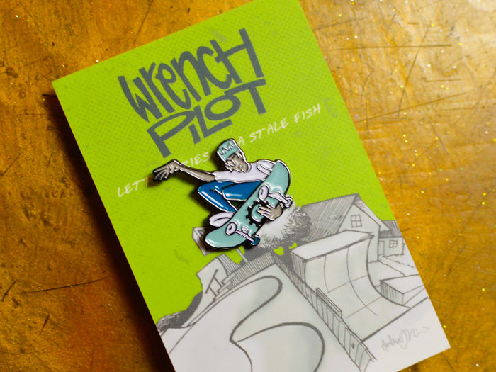 Andy Jenkins Stale Fish Pin - Blue Deck
