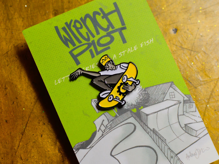 Andy Jenkins Stale Fish Pin - Yellow Deck