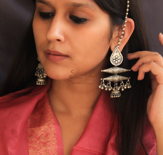 Anvaya Intricate Motif Statement Jhumki
