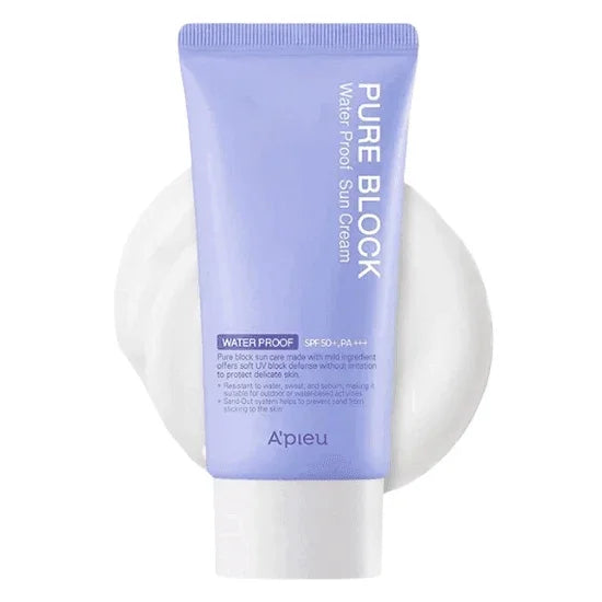 [Apieu] Pure Block Natural Waterproof Sun Cream SPF 50+ PA+++ 50ml Apieu
