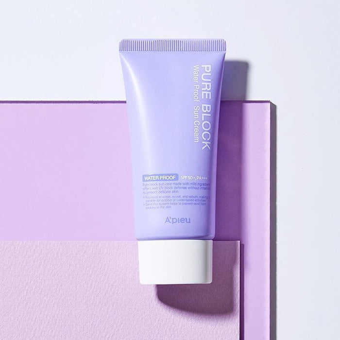 [Apieu] Pure Block Natural Waterproof Sun Cream SPF 50+ PA+++ 50ml Apieu