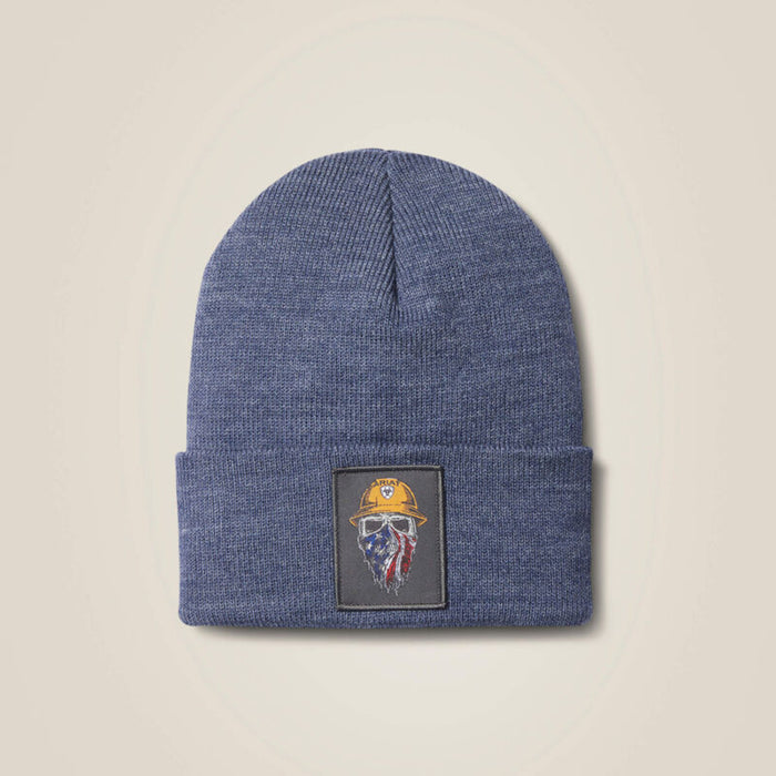 Ariat Born For This Graphic Patch Watch Cap Hats & Caps Ariat Denim Heather OS