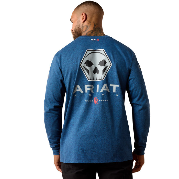 Ariat Men's FR Air Bolt Long Sleeve T-Shirt Work Shirts Ariat Dark Denim Jaspe 2XL Reg