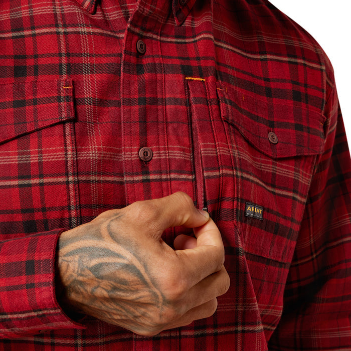 Ariat Men's Rebar Flannel Durastretch Work Long Sleeve Shirt Work Shirts Ariat