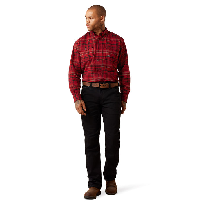 Ariat Men's Rebar Flannel Durastretch Work Long Sleeve Shirt Work Shirts Ariat