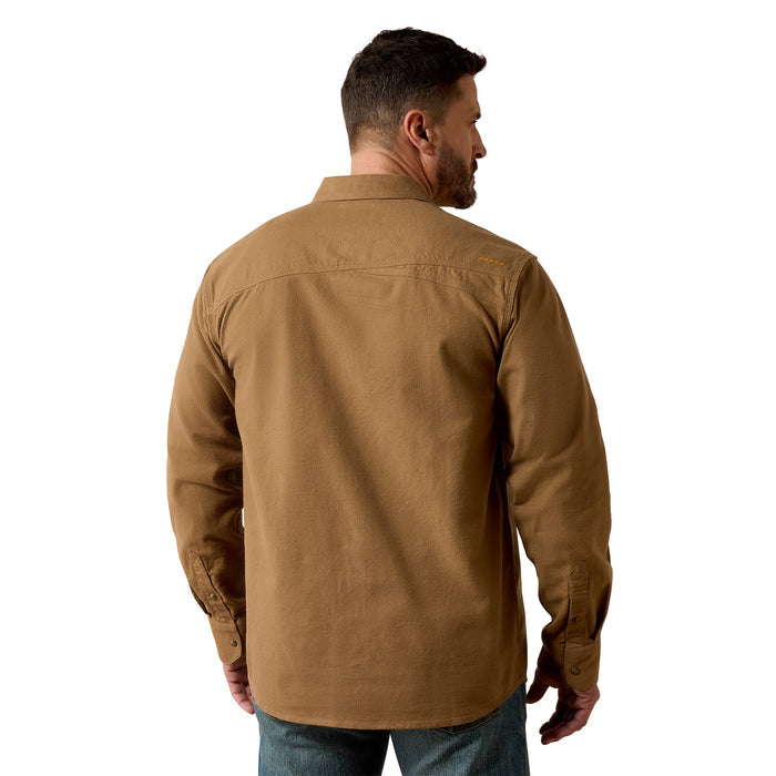 Ariat Men's Rebar Flannel Twill Snap Long Sleeve Work Shirt Work Shirts Ariat