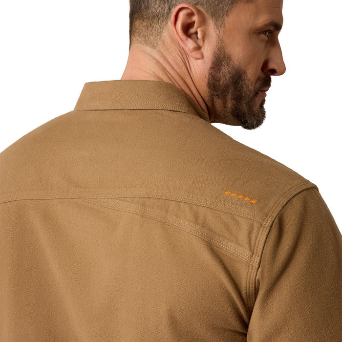 Ariat Men's Rebar Flannel Twill Snap Long Sleeve Work Shirt Work Shirts Ariat