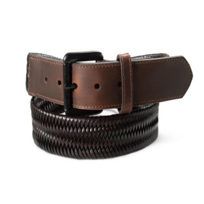 Ariat Men's Stretch Braided 1.5" Leather Belt Belts & Suspenders Ariat Brown 32