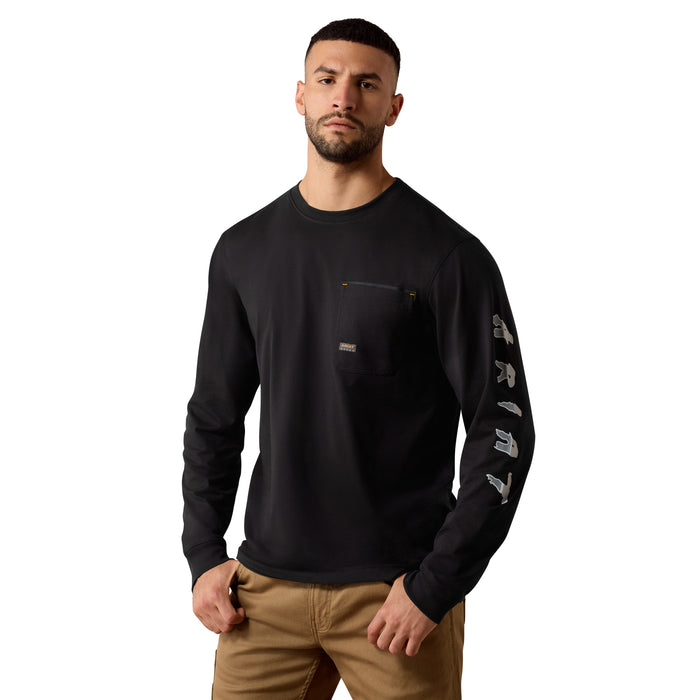 Ariat Men's Workman Bearded Skull Long Sleeve T-Shirt Long Sleeve T-Shirts Ariat
