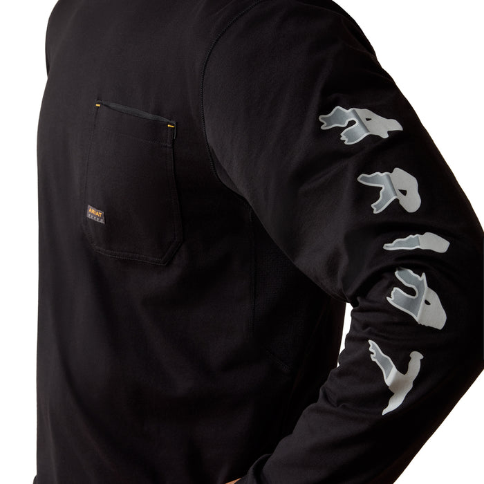 Ariat Men's Workman Bearded Skull Long Sleeve T-Shirt Long Sleeve T-Shirts Ariat