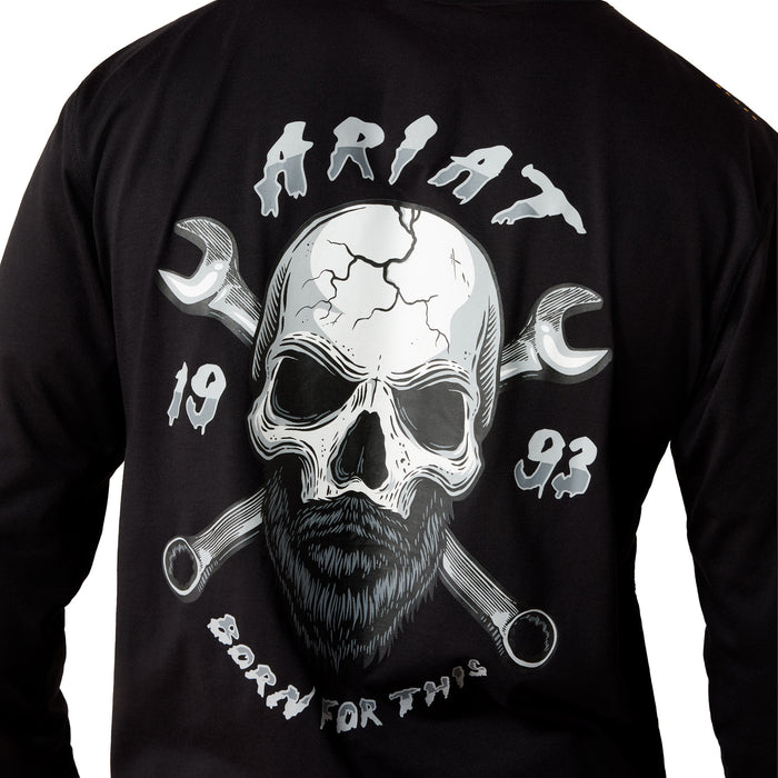 Ariat Men's Workman Bearded Skull Long Sleeve T-Shirt Long Sleeve T-Shirts Ariat