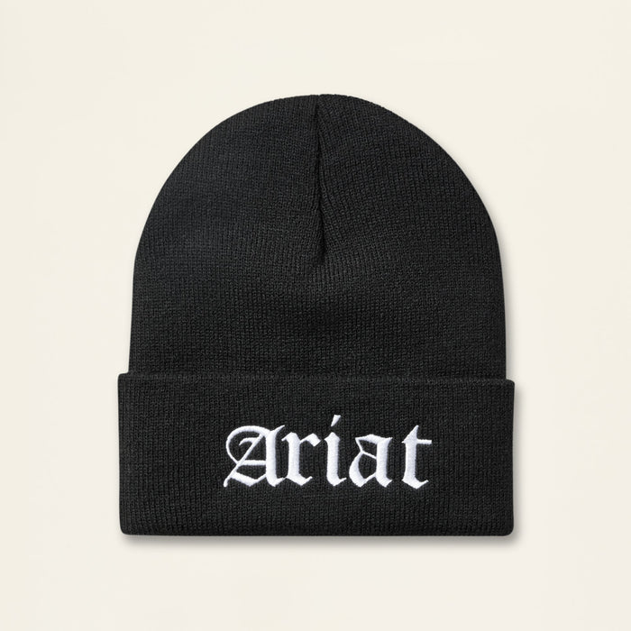 Ariat Rebar Embroidered Logo Knit Beanie Hats & Caps Ariat