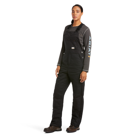 Ariat Women's Rebar DuraCanvas Stretch Insulated Bib Bibs & Overalls Ariat Black 2XL Reg