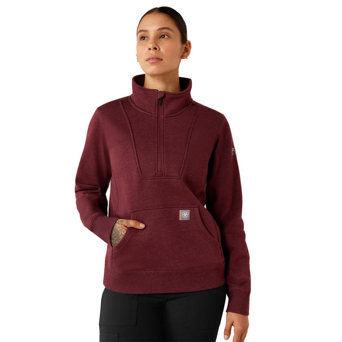 Ariat Women's Traverse Funnel Neck Long Sleeve Sweatshirt Sweatshirts & Hoodies Ariat Windsor Wine Heather 2XL Reg