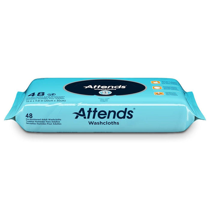 Attends Unscented Washcloths - WCU48-Pack - LL Medico