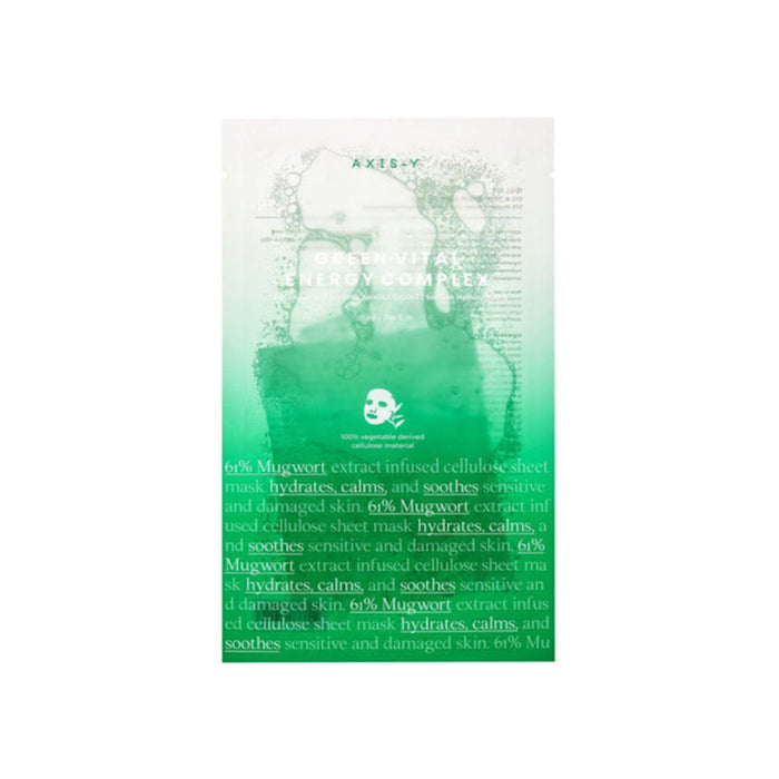 AXIS-Y 61% Mugwort Green Vital Energy Complex Sheet Mask | GlamTouch UK