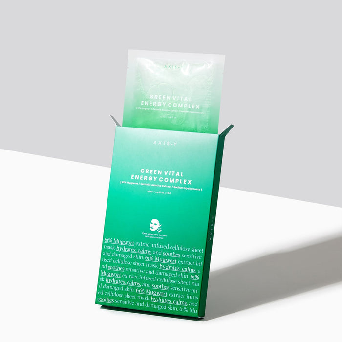 AXIS-Y 61% Mugwort Green Vital Energy Complex Sheet Mask | GlamTouch UK