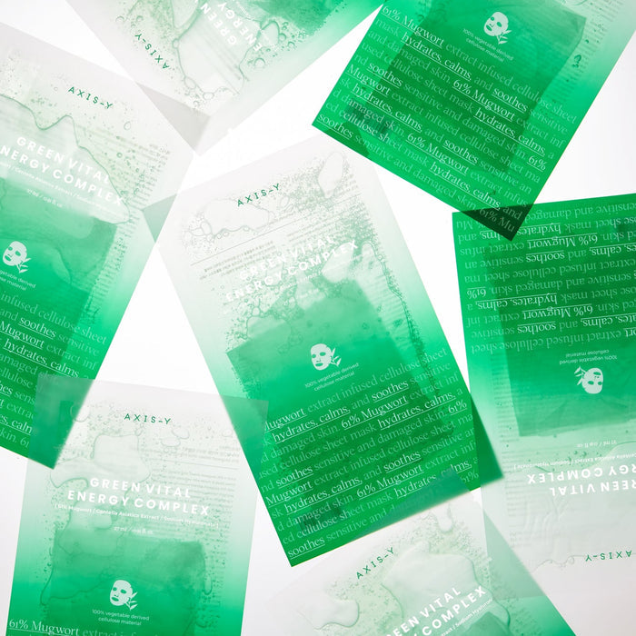 AXIS-Y 61% Mugwort Green Vital Energy Complex Sheet Mask | GlamTouch UK
