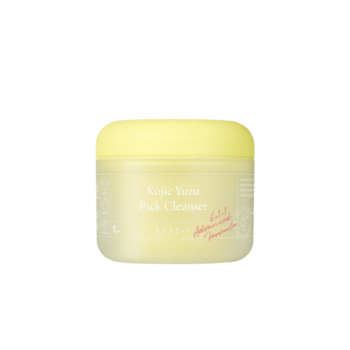 AXIS-Y Kojic Yuzu Pack Cleanser is a 2-in-1 facial cleanser and wash-off mask designed to cleanse, gently exfoliate and brighten dull-looking skin. Formulated with Kojic Acid, Yuzu Extract, Tranexamic Acid, Glutathione and Niacinamide, it helps improve the look of uneven skin tone and promotes a clearer, more radiant complexion. Kaolin and gentle cleansing agents help remove impurities and excess oil, while Ceramide NP, Panthenol, Squalane and multiple forms of Hyaluronic Acid support hydration