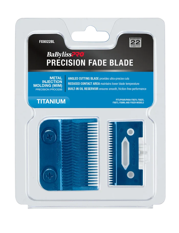 BaBylissPRO® Blue Titanium Metal-Injection Molded Precision Fade Blade