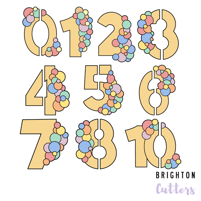 Balloon Garland Number Cookie Cutters