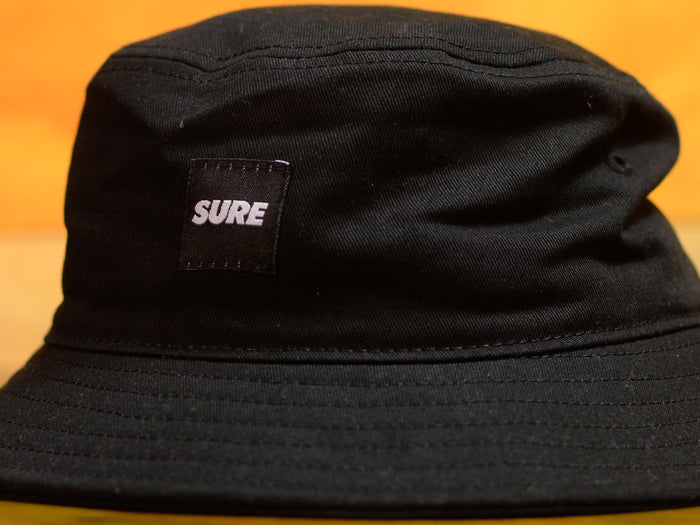 Banner Label Bucket Hat  - Black