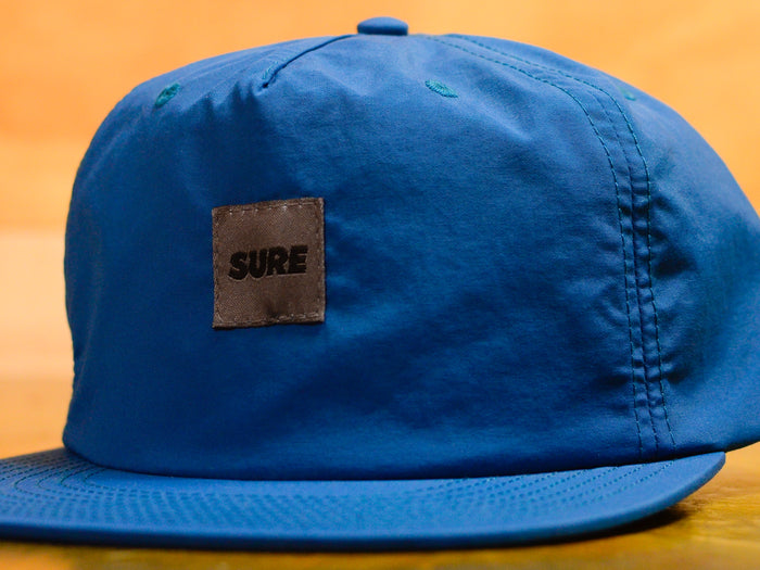 Banner Label Nylon Snapback Cap - Atlantic