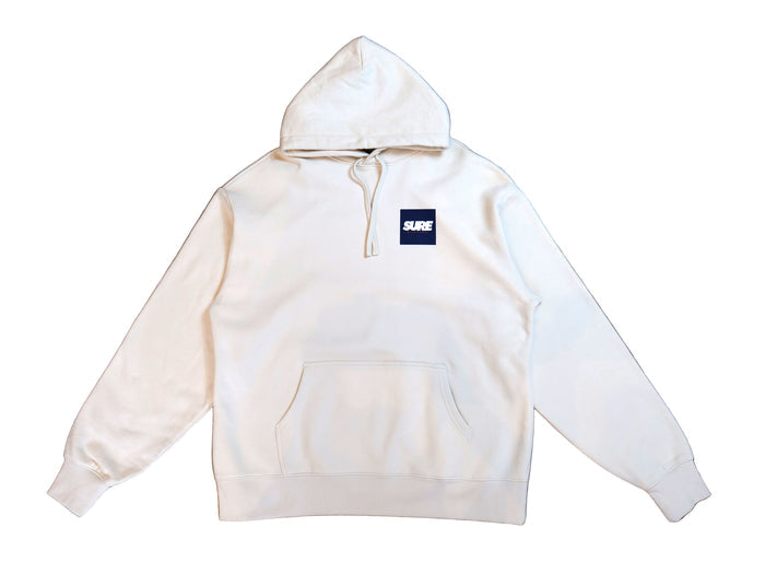 Banner Square Heavy Weight Hood - Ecru / Navy / White