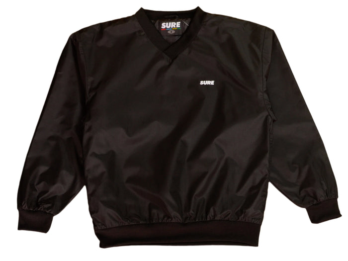 Banner V-Neck Micro Poly Windshirt - Black