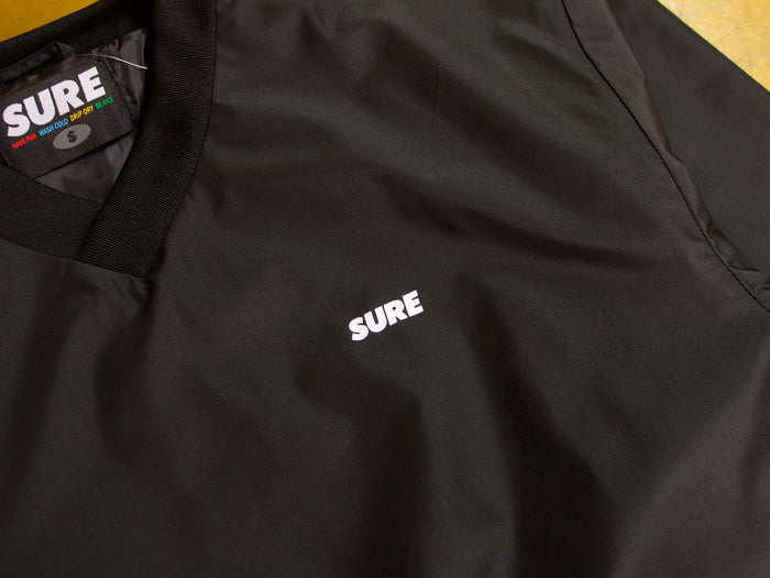 Banner V-Neck Micro Poly Windshirt - Black