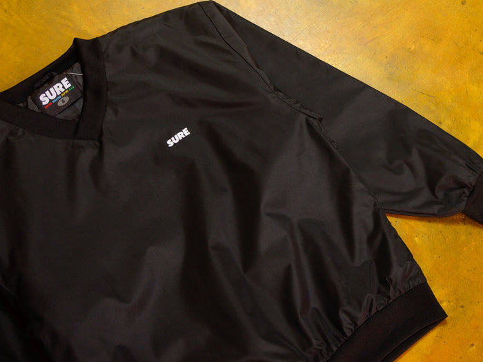 Banner V-Neck Micro Poly Windshirt - Black