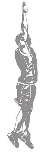 Basketball Blocker Sudden Shadow Mini Mural Sports Applique - all4wallswall-paper