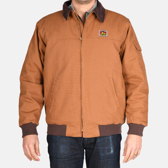 Ben Davis Men's Plenty Tough Canvas Mechanics Jacket Jackets & Coats Ben Davis Brown Canvas 2XL Reg