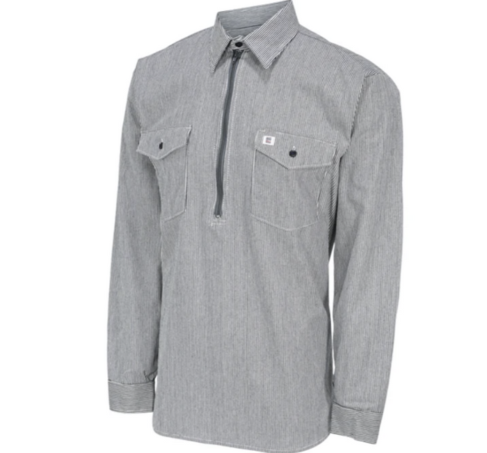 Big Bill Zip Up Hickory Long Sleeve Shirt - Ironworkergear