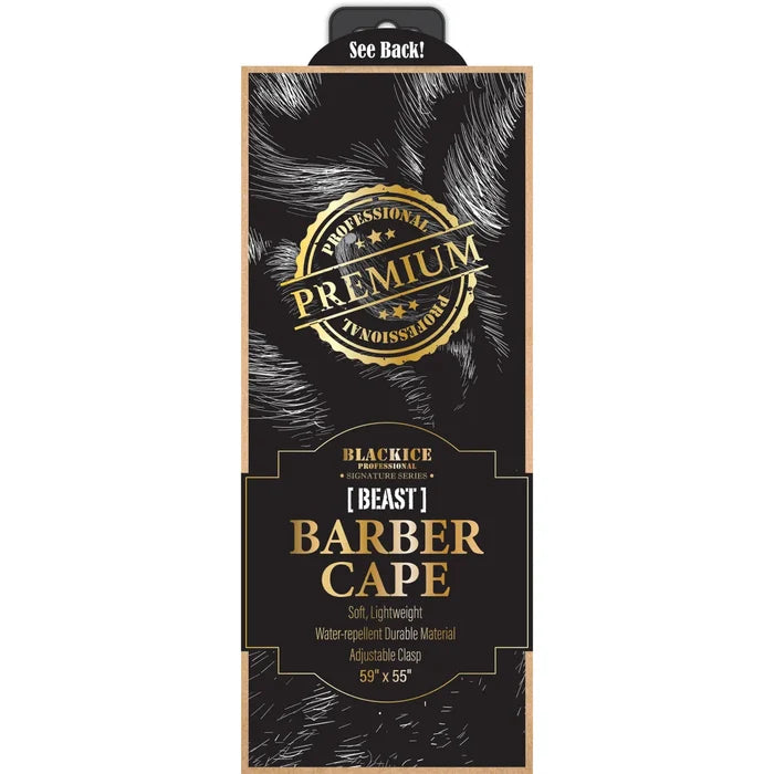 Black Ice Professional Premium Graphic Barber Cape - Beast