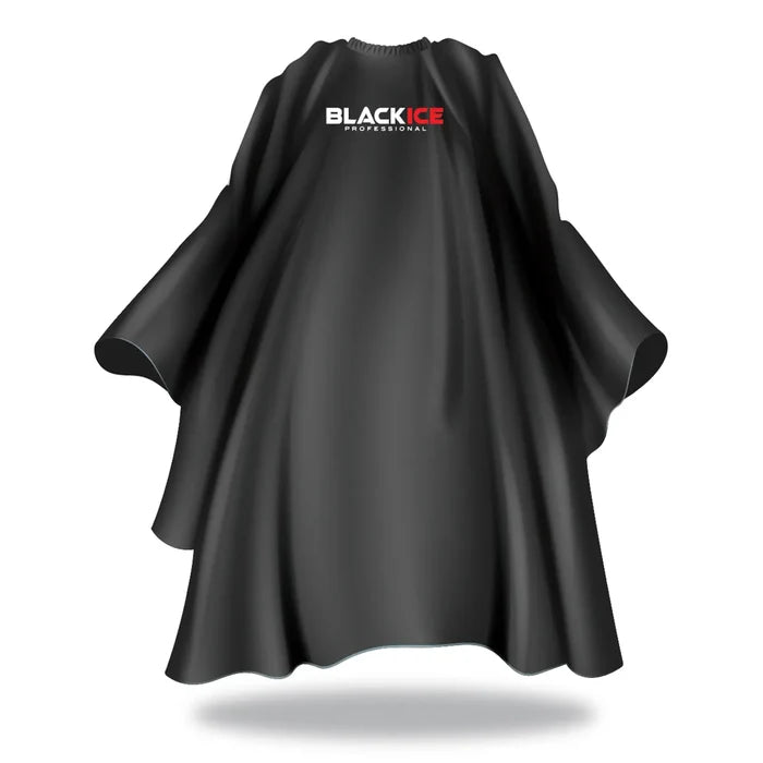 Black Ice Professional Premium Graphic Barber Cape - Original Black