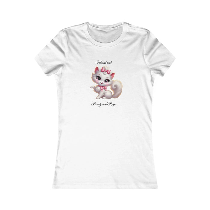 Blessed with Beauty & Rage - Women's Favorite Tee 🐱😈 - Whippie's