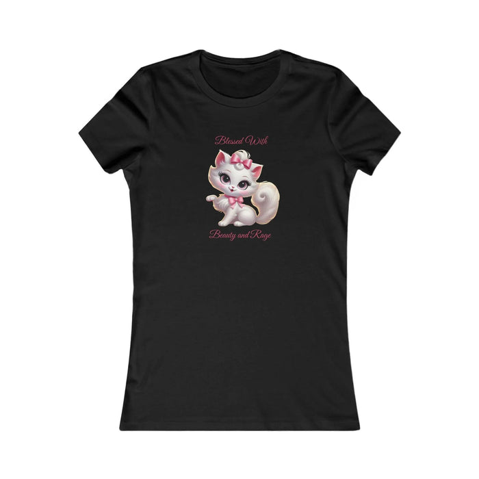 Blessed with Beauty & Rage - Women's Favorite Tee 🐱😈 - Whippie's