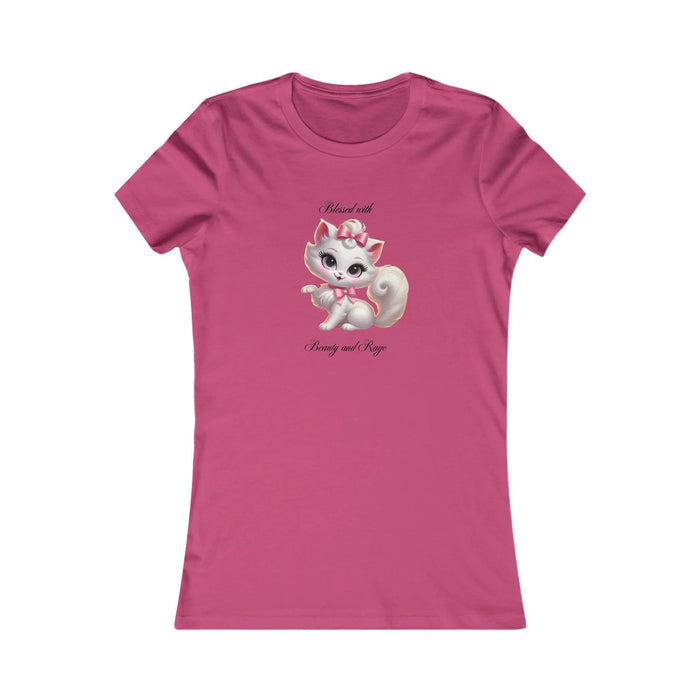 Blessed with Beauty & Rage - Women's Favorite Tee 🐱😈 - Whippie's