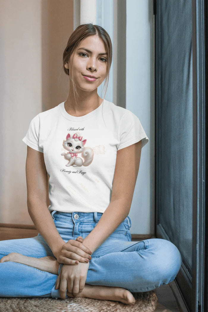 Blessed with Beauty & Rage - Women's Favorite Tee 🐱😈 - Whippie's