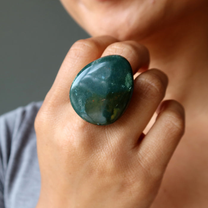 bloodstone statement ring