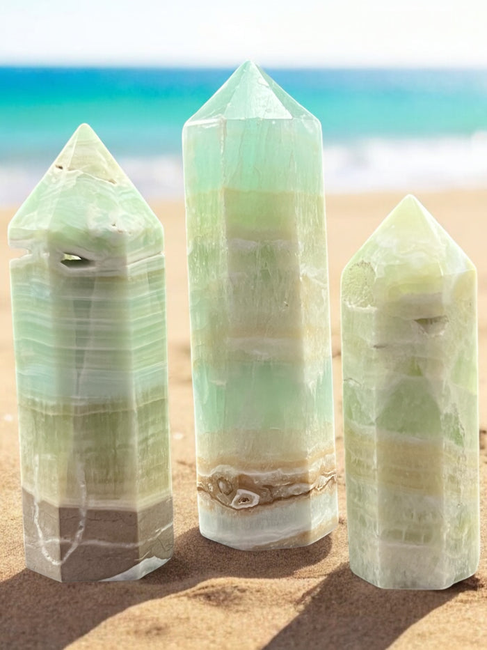 Blue Aragonite Caribbean Calcite crystal tower