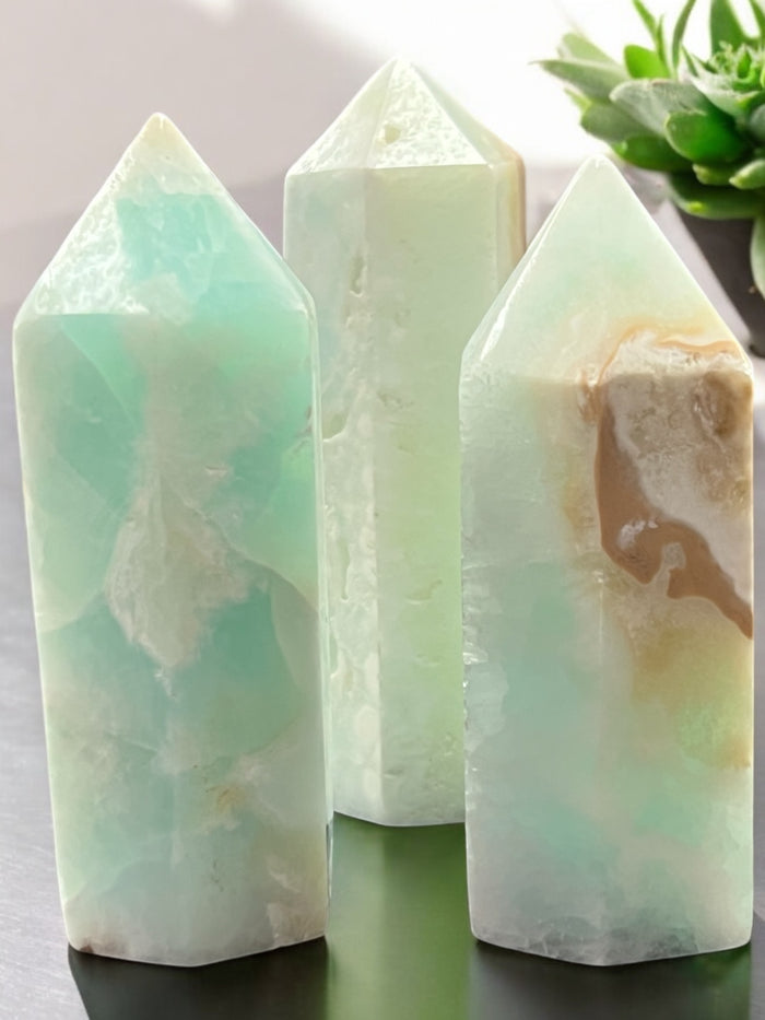 Blue Aragonite | Caribbean Calcite | Towers