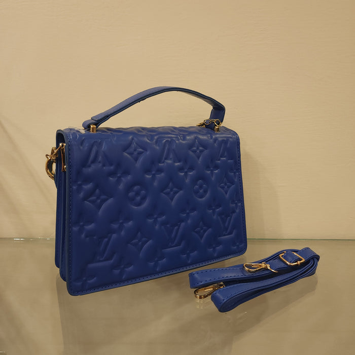 Blue Two Pcs handbag Set - Maha fashions -