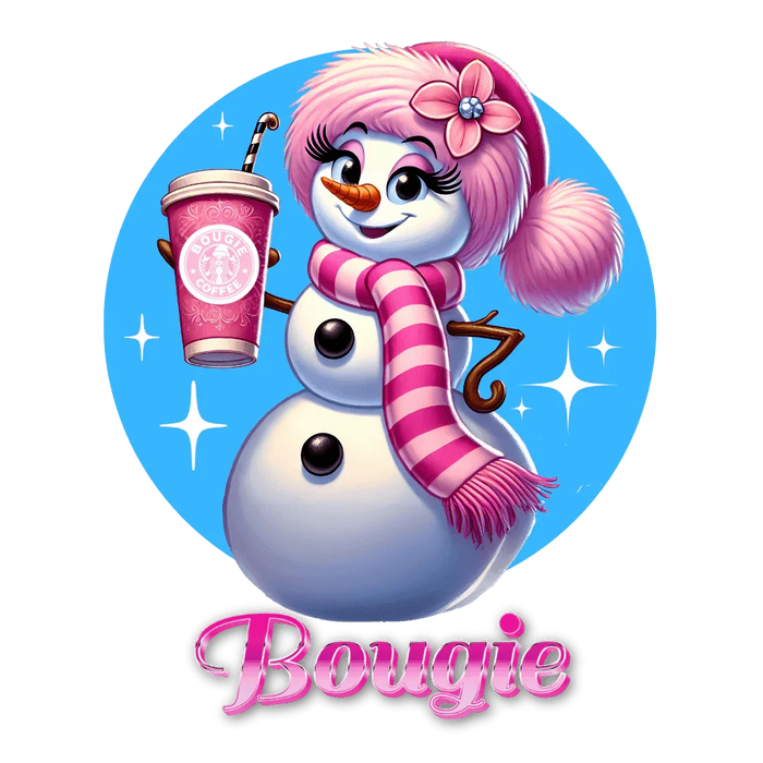 Bougie Snowwoman ❄️ ☕ ✨ Youth Short Sleeve Tee ✨ - Whippie's